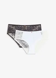 Lot de 2 culottes avec dentelle, bonprix