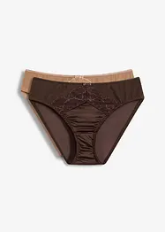 Lot de 2 slips avec effet brillant, bonprix