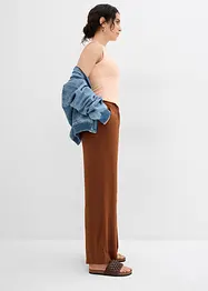 Pantalon palazzo léger et texturé, bonprix