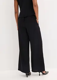 Pantalon palazzo texturé en viscose mélangée, bonprix