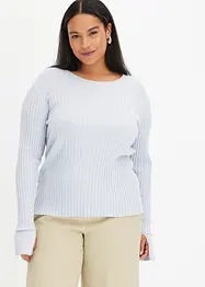 T-shirt en maille côtelée, bonprix