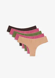 Lot de 5 slips brésiliens coton, bonprix