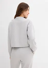 Sweat zippé en viscose mélangée un peu brillante, bonprix