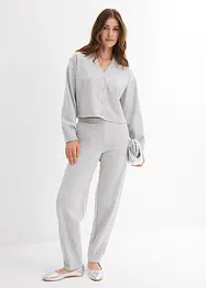 Sweat zippé en viscose mélangée un peu brillante, bonprix