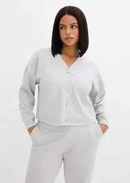 Sweat zippé en viscose mélangée un peu brillante, bonprix