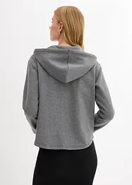 Sweat zippé à capuche en matière néoprène douce, bonprix