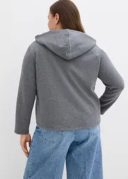 Sweat zippé à capuche en matière néoprène douce, bonprix