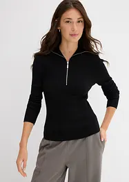T-shirt doux et côtelé en viscose mélangée, bonprix