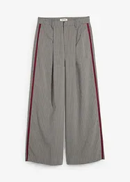 Pantalon à pinces et galon contrastant, bonprix