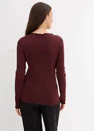T-shirt manches longues doux en viscose majoritaire, bonprix