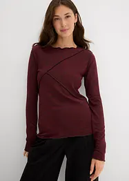T-shirt manches longues doux en viscose majoritaire, bonprix