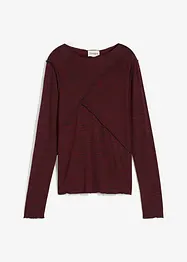 T-shirt manches longues doux en viscose majoritaire, bonprix