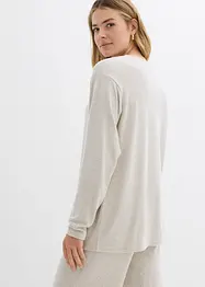Sweat-shirt long aspect maille, bonprix