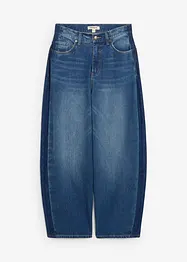 Jean barrel taille haute, cropped, bonprix