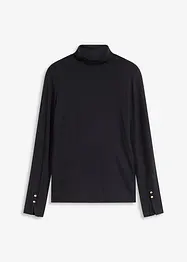 T-shirt col roulé avec boutons décoratifs, bonprix