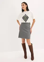T-shirt manches coudes avec imprimé et sequins, bonprix