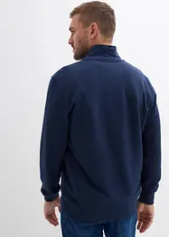 Sweat à col zippé 100% coton, bonprix