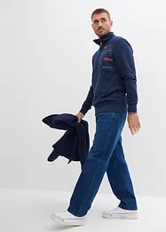 Sweat à col zippé 100% coton, bonprix