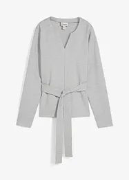 T-shirt manches longues avec lien à nouer, viscose majoritaire, bonprix