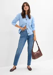 Jean mom taille haute, cropped, bonprix