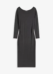 Robe midi froncée sur les côtés contenant du cachemire, bonprix