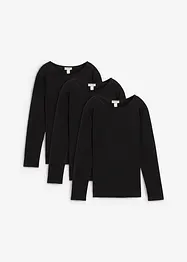 Lot de 3 T-shirts manches 100% coton, bonprix