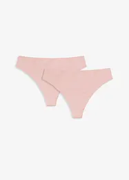Lot de 2 strings taille haute en matière brillante, bonprix