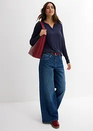 T-shirt manches longues en viscose extensible, bonprix