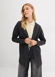 Long gilet molletonné en coton mélangé, bonprix