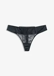 String en polyamide brillant et dentelle à franges, bonprix
