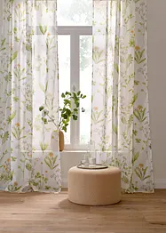 Voilage à imprimé floral avec polyester recyclé (1 pce.), bonprix