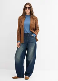 Jean Barrel taille mi-haute avec ceinture, bonprix