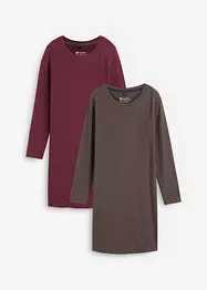 Robes en jersey coton extensible par lot de 2, bonprix