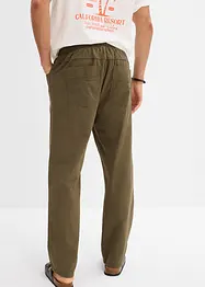 Pantalon taille extensible classique en coton léger, droit, bonprix