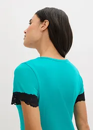 Chemise de nuit en coton et dentelle, bonprix