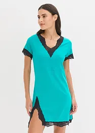 Chemise de nuit en coton et dentelle, bonprix