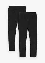 Lot de 2 leggings en matière élastique, bonprix