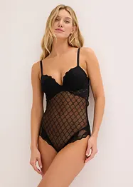 Body avec empiècement tulle, bonprix