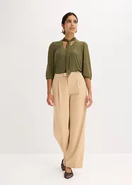 Blouse en mesh à col lavallière, bonprix