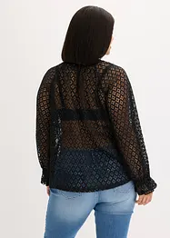 T-shirt en dentelle à volants, bonprix