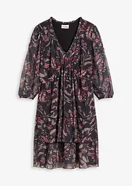 Robe en jersey et mesh à volants, bonprix
