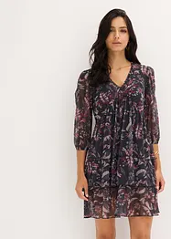 Robe en jersey et mesh à volants, bonprix