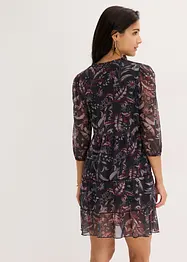 Robe en jersey et mesh à volants, bonprix
