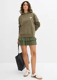 Sweat à capuche en coton mélangé, bonprix