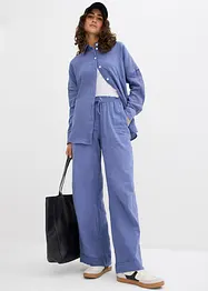 Pantalon taille élastiquée en légère gaze de coton, bonprix