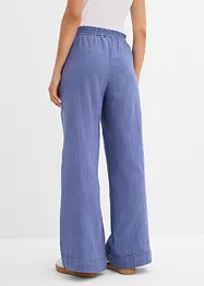 Pantalon taille élastiquée en légère gaze de coton, bonprix