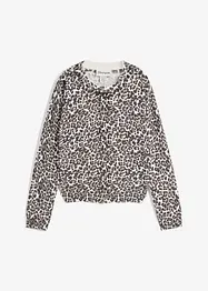 Gilet en fine maille à motif léopard, bonprix