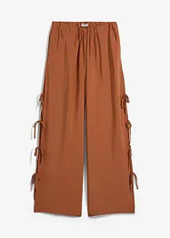 Pantalon taille élastiquée avec nouettes, bonprix