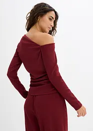 T-shirt asymétrique en crêpe texturé, bonprix