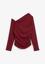 T-shirt asymétrique en crêpe texturé, bonprix